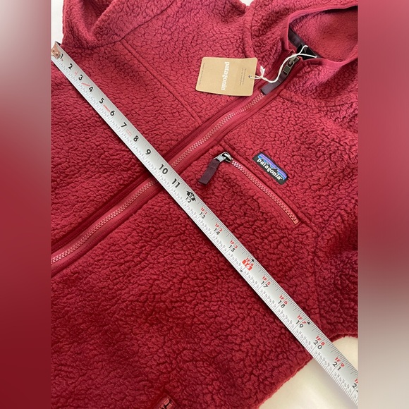 Patagonia Women's Retro Pile Fleece Hoodie Jacket Size M Carmine Red - Picture 9 of 16